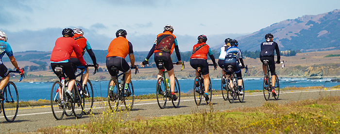 Cycling by the ocean